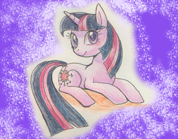 Size: 700x550 | Tagged: safe, artist:hiji riya, twilight sparkle, g4, female, pixiv, solo, traditional art