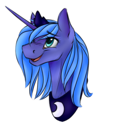 Size: 1800x2000 | Tagged: safe, artist:honiibree, princess luna, alicorn, pony, g4, female, portrait, s1 luna, simple background, solo, transparent background