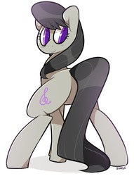 Size: 1280x1679 | Tagged: safe, artist:kilo, octavia melody, earth pony, pony, g4, butt, female, mare, plot, smiling, solo