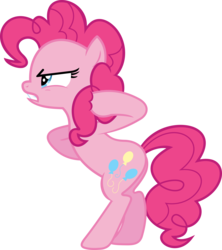 Size: 3127x3517 | Tagged: safe, artist:porygon2z, pinkie pie, pony, g4, putting your hoof down, angry, bipedal, female, high res, sassy, simple background, solo, transparent background, vector