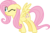 Size: 3540x2314 | Tagged: safe, artist:porygon2z, fluttershy, g4, my little pony: friendship is magic, stare master, female, high res, one eye closed, simple background, solo, stare, the stare, transparent background, vector