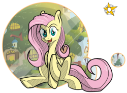 Size: 3827x2806 | Tagged: safe, artist:amberpendant, fluttershy, g4, female, high res, smug, solo