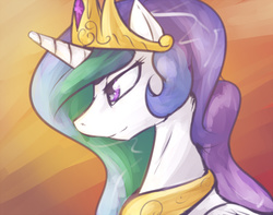 Size: 1000x789 | Tagged: safe, artist:dragk, princess celestia, alicorn, pony, g4, female, portrait, profile, solo