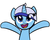 Size: 1238x980 | Tagged: safe, artist:furrgroup, minuette, pony, unicorn, g4, eye clipping through hair, female, hooves in air, open mouth, open smile, simple background, smiling, solo, white background