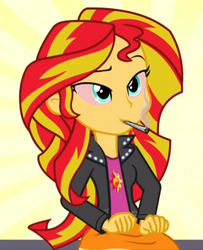 Size: 324x400 | Tagged: safe, artist:m48patton, edit, edited screencap, screencap, sunset shimmer, equestria girls, g4, drugs, female, smoking, solo, sunset stoner