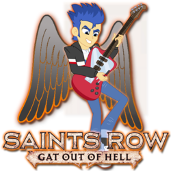 Size: 512x512 | Tagged: safe, flash sentry, equestria girls, g4, gat out of hell, guitar, johnny gat, saints row, wings