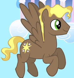 Size: 340x356 | Tagged: safe, screencap, compass star, pegasus, pony, g4, sonic rainboom (episode), background pony, cropped, flying, solo