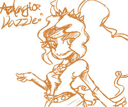 Size: 1024x853 | Tagged: safe, artist:sketchy-glitch, adagio dazzle, equestria girls, g4, female, lineart, monochrome, solo