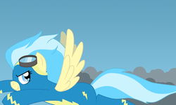 Size: 2000x1200 | Tagged: safe, artist:fraida94, misty fly, g4, female, flying, solo, wonderbolts, wonderbolts uniform