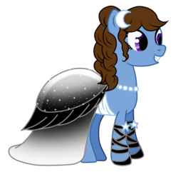 Size: 952x946 | Tagged: safe, artist:purpleninjago, oc, oc only, oc:dazzle dust, clothes, dress, solo