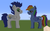 Size: 904x555 | Tagged: safe, rainbow dash, soarin', g4, female, game screencap, male, minecraft, minecraft pixel art, pixel art, ship:soarindash, shipping, straight