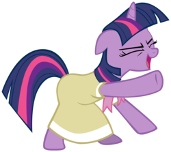 Size: 5289x4709 | Tagged: safe, artist:unfiltered-n, twilight sparkle, sweet and elite, absurd resolution, birthday dress, clothes, dancing, do the sparkle, dress, female, simple background, solo, transparent background, vector