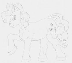 Size: 1000x866 | Tagged: safe, artist:bigmacintosh2000, pinkie pie, g4, monochrome, traditional art