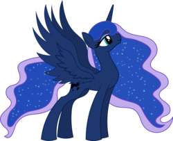 Size: 1000x812 | Tagged: safe, artist:mypaintedmelody, princess luna, pony, g4, female, missing accessory, solo