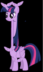 Size: 491x819 | Tagged: safe, edit, twilight sparkle, alicorn, pony, g4, alicorn overdose, female, long neck, mare, this isn't even my final form, twilight sparkle (alicorn), wat, what has magic done