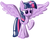 Size: 1303x1025 | Tagged: safe, artist:riokenng3, twilight sparkle, alicorn, pony, g4, awa awa no mi, clean, commission, golden awa, one piece, shiny, smooth, solo, spell, squeaky, transformation, twilight sparkle (alicorn), wings