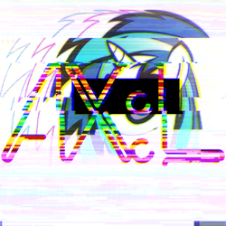 Size: 640x640 | Tagged: safe, artist:2bitmarksman, artist:axelthebrony955, edit, dj pon-3, vinyl scratch, g4, ax:l, censor bar, censored, cover, female, glitch, glitch art, logo, solo