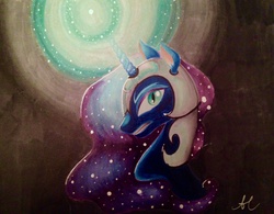 Size: 2048x1596 | Tagged: safe, artist:colorpalette-art, nightmare moon, pony, g4, bust, female, mare, markers, solo