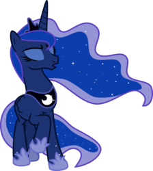 Size: 6000x6710 | Tagged: safe, artist:sir-teutonic-knight, princess luna, g4, .svg available, absurd resolution, eyes closed, female, raised hoof, simple background, solo, transparent background, vector