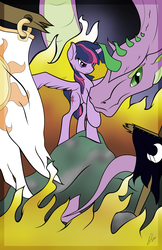 Size: 3850x5950 | Tagged: safe, artist:dragmodnotloc, spike, twilight sparkle, alicorn, pony, g4, female, mare, the end times, twilight sparkle (alicorn)