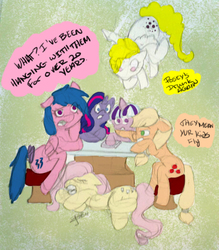 Size: 459x525 | Tagged: artist needed, safe, applejack (g1), firefly, posey, sparkler (g1), surprise, twilight, g1, g4, ask, askfirefly, g1 six, g1 to g4, generation leap, tumblr