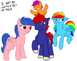 Size: 800x640 | Tagged: artist needed, safe, firefly, lancer, rainbow dash, scootaloo, earth pony, pegasus, pony, g1, g4, my little pony tales, ask, askfirefly, dashie meme, exploitable meme, male, meme, tumblr