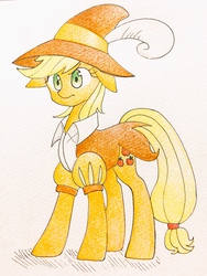 Size: 768x1024 | Tagged: dead source, safe, artist:yukimaki, applejack, smart cookie, g4, female, solo