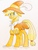 Size: 768x1024 | Tagged: dead source, safe, artist:yukimaki, applejack, smart cookie, g4, female, solo