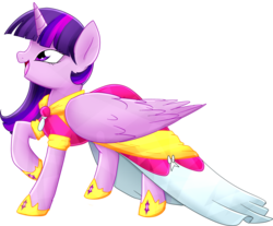 Size: 4242x3518 | Tagged: safe, artist:scarlet-spectrum, twilight sparkle, alicorn, pony, g4, clothes, coronation dress, dress, female, mare, simple background, solo, transparent background, twilight sparkle (alicorn)