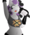 Size: 10398x12187 | Tagged: safe, artist:drbdnv, artist:gray-gold, sweetie belle, anthro, g4, absurd resolution, armpits, belly button, black metal, bullet belt, clothes, corpse paint, female, metal, metal belle, midriff, solo, spiked wristband, sports bra, wristband