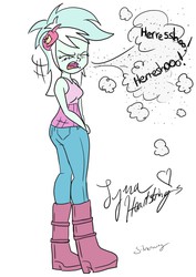 Size: 1130x1599 | Tagged: safe, artist:silverwing, artist:sudosnz, edit, lyra heartstrings, human, equestria girls, g4, ass, assets, back, boots, butt, clothes, cute, eyes closed, female, headband, jeans, lyra hindstrings, lyrabetes, sneeze cloud, sneezing, sneezing fetish, solo, spray