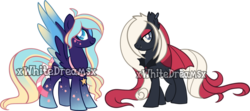 Size: 900x400 | Tagged: safe, artist:xwhitedreamsx, oc, oc only, bat pony, pegasus, pony, earring, female, mare, simple background, solo, tail bow, transparent background