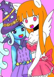 Size: 500x707 | Tagged: safe, artist:lolly-creepypasta, trixie, oc, anthro, equestria girls, g4, ambiguous facial structure