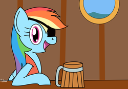 Size: 2298x1598 | Tagged: safe, artist:toonboy92484, rainbow dash, g4, mug, pirate dash