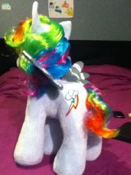 Size: 720x960 | Tagged: safe, rainbow dash, g4, backwards cutie mark, build-a-bear, irl, photo, plushie