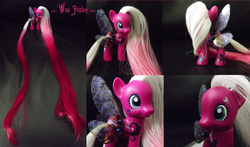 Size: 4776x2813 | Tagged: safe, artist:cemetery-nightmare, oc, oc only, oc:strawberry wave, brushable, customized toy, irl, photo, solo, toy