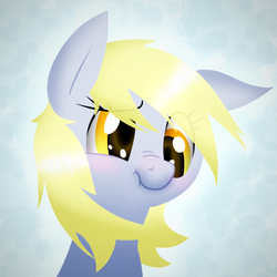 Size: 1000x1000 | Tagged: safe, artist:smokedpone, derpy hooves, pegasus, pony, g4, bust, female, mare, portrait, scrunchy face, solo