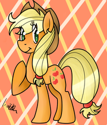 Size: 598x700 | Tagged: safe, artist:amagician, applejack, g4, female, solo