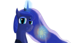 Size: 1280x768 | Tagged: safe, artist:tlmoonguardian, princess luna, g4, :t, eating, edible heavenly object, female, looking at you, magic, puffy cheeks, simple background, solo, sun, tangible heavenly object, transparent background