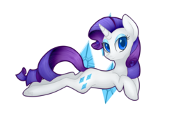 Size: 2635x1726 | Tagged: safe, artist:sannykat, rarity, pony, unicorn, g4, female, looking at you, mare, prone, simple background, solo, transparent background