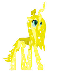 Size: 1400x1800 | Tagged: safe, artist:peternators, cheese, cheese hat, female, hat, ms paint, queen cheese, solo, wingless