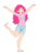 Size: 3334x4472 | Tagged: safe, artist:carnifex, pinkie pie, human, g4, barefoot, belly button, clothes, feet, female, high res, humanized, midriff, one shoe off, open mouth, sandals, shorts, simple background, solo, transparent background