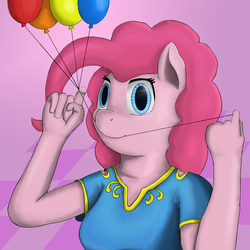 Size: 6000x6000 | Tagged: safe, artist:mopyr, pinkie pie, earth pony, anthro, g4, absurd resolution, female, solo