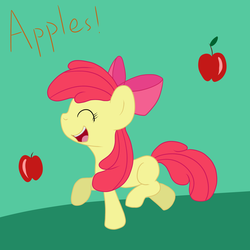 Size: 3000x3000 | Tagged: safe, artist:bigmackintosh, apple bloom, g4, apple, high res, request, that pony sure does love apples