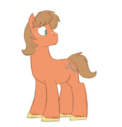 Size: 769x800 | Tagged: safe, artist:carnifex, oc, oc only, magical gay spawn, offspring, parent:big macintosh, parent:caramel, parents:caramac, simple background, white background