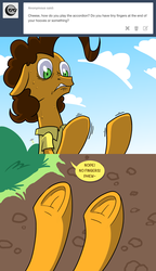 Size: 1280x2222 | Tagged: safe, artist:grandpalove, cheese sandwich, ask trixie and cheese, g4, comic, male, solo, tumblr, underhoof