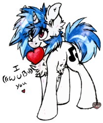 Size: 946x1131 | Tagged: safe, artist:php166, dj pon-3, vinyl scratch, g4, background pony, cute, cutie mark, heart, text, valentine, valentine's day