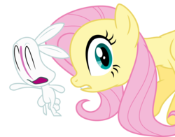 Size: 4499x3526 | Tagged: safe, artist:twiforce, screencap, angel bunny, fluttershy, dragonshy, g4, animation smear, faic, glitch, great moments in animation, high res, open mouth, simple background, smear, smear frame, transparent background, vector