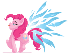 Size: 1667x1250 | Tagged: safe, artist:ostichristian, pinkie pie, angel, g4, female, simple background, solo, transparent background, wings