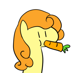 Size: 800x800 | Tagged: safe, artist:godofsteak, carrot top, golden harvest, earth pony, pony, g4, carrot, female, mare, simple background, solo, transparent background, wollap style